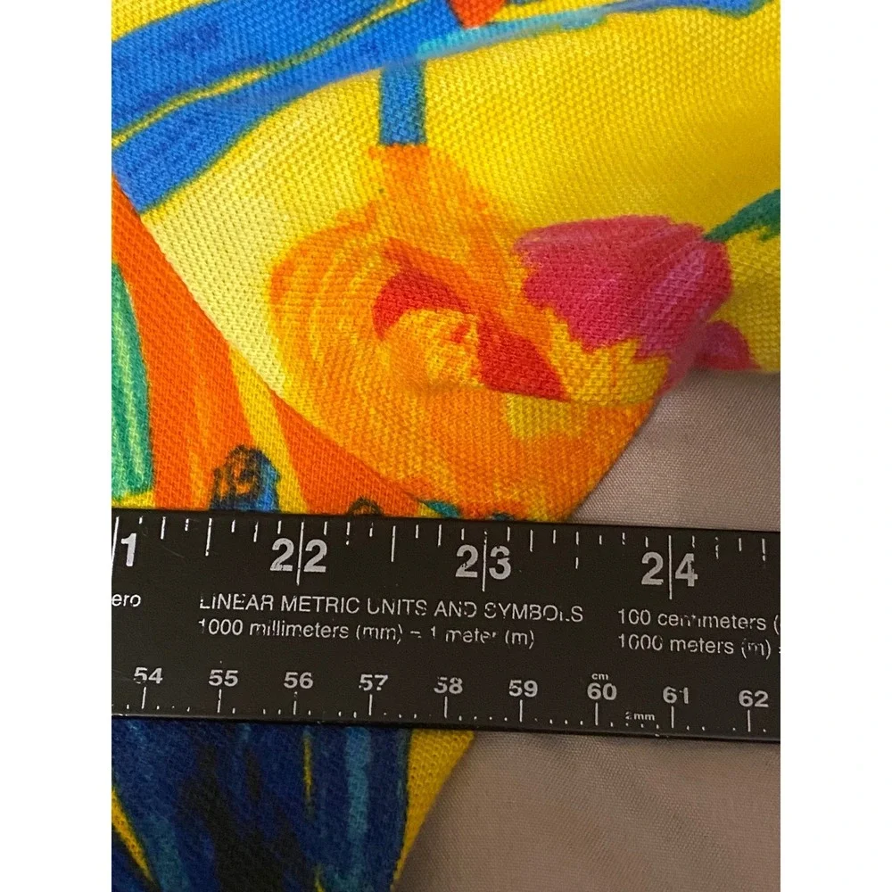 Polo Ralph Lauren XL Floral Polo Shirt Mens Yellow Tropical Trippy Psychedelic